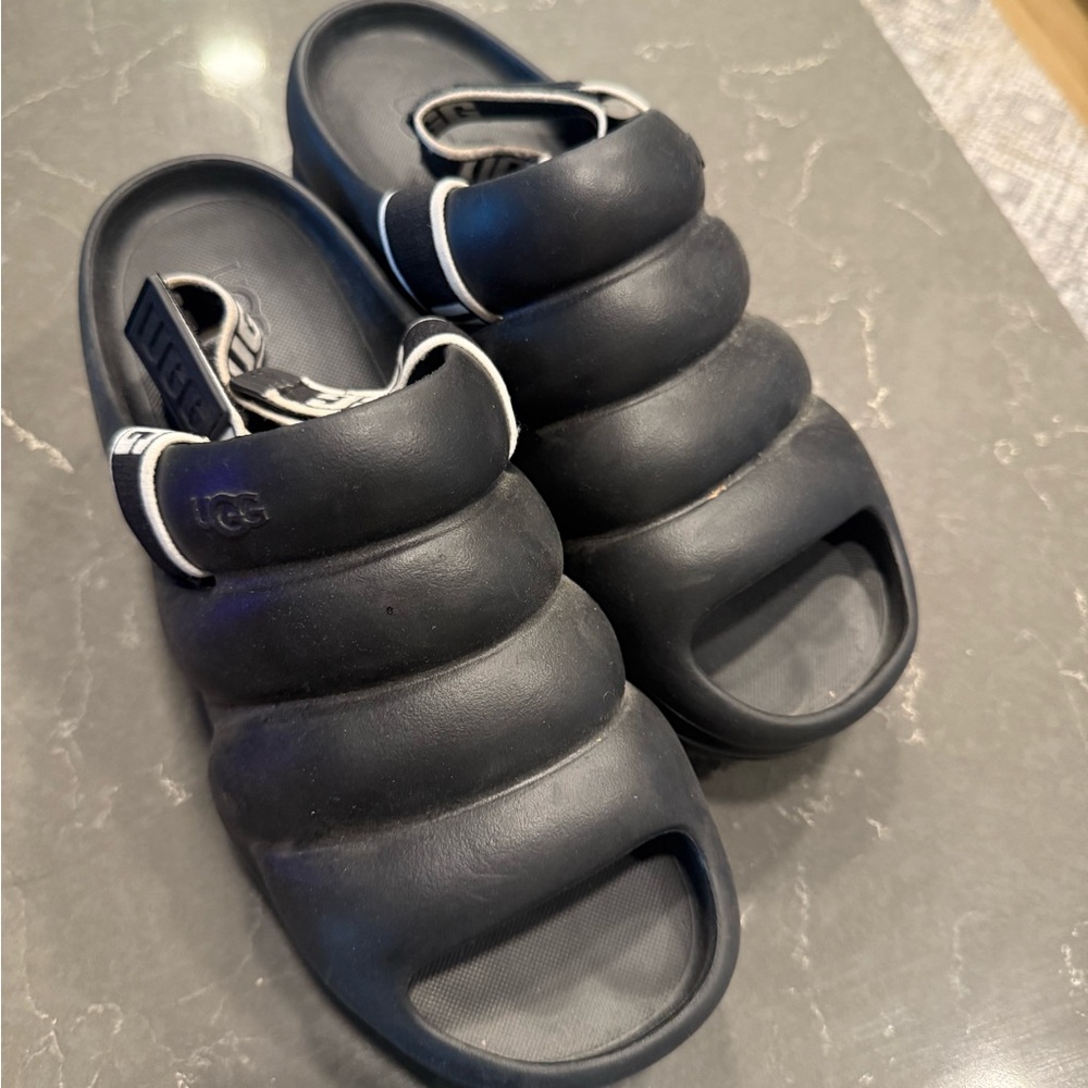 UGG Black Padded Slide Sandals